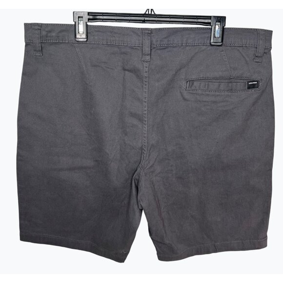 Volcom Mens Road Trip Shorts  Charcoal Cotton Blend Casual Wear Size 38 - Picture 4 of 13